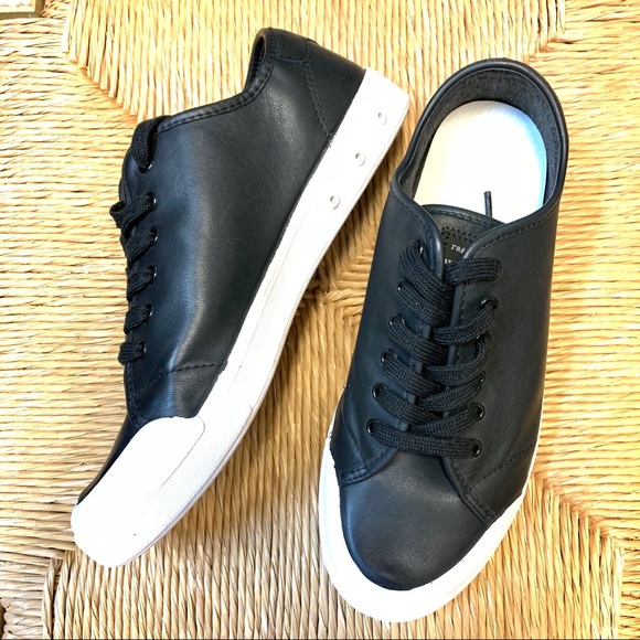 rag and bone black leather sneakers